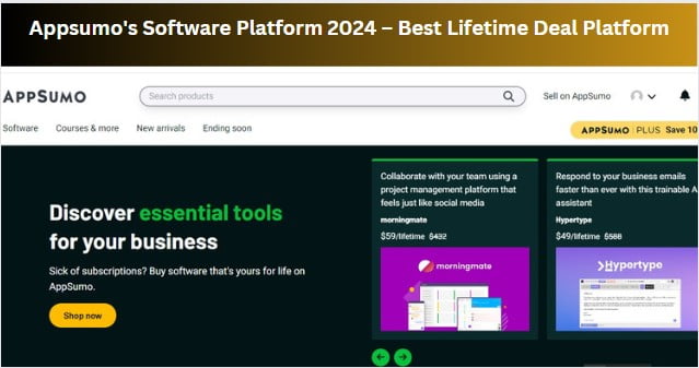 Appsumo's Software Platform 2024 – Best Lifetime Deal Platform