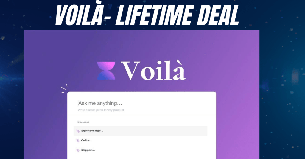 Voilà- Lifetime Deal: Your AI Content Boost