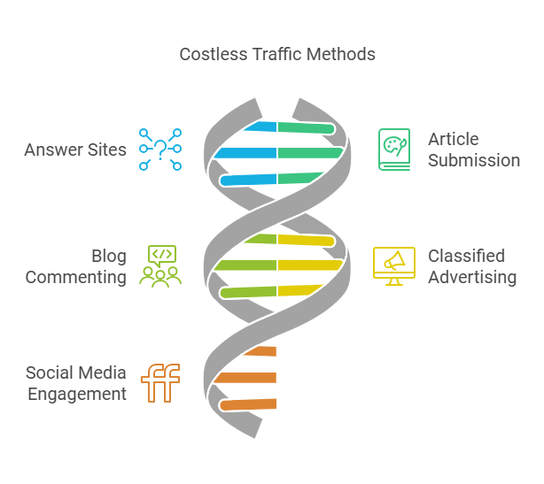 Costless Traffic Method Reviews:16 powerful strategies to drive traffic